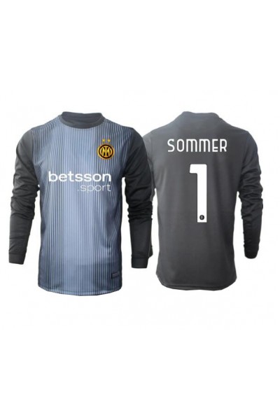 Inter Milan Yann Sommer #1 Maalivahti Jalkapallovaatteet Kotipaita 2025-26 Pitkähihainen Inter Milan Yann Sommer #1 Maalivahti Jalkapallovaatteet Kotipaita 2025-26 Pitkähihainen